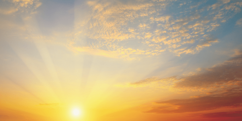 beautiful sun rise and cloudy sky