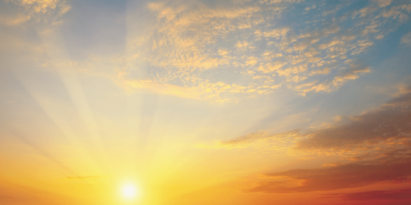 beautiful sun rise and cloudy sky