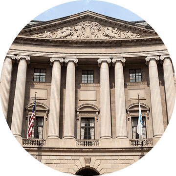 Washington DC, USA - June 11, 2015: The William Jefferson Clinton Federal Building is home the Environmental Protection Agency (E.P.A.) and located in downtown Washington DC, USA.