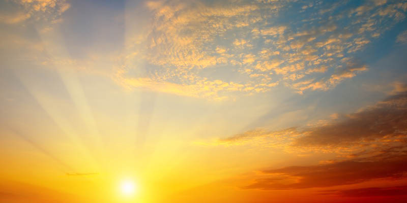 beautiful sun rise and cloudy sky