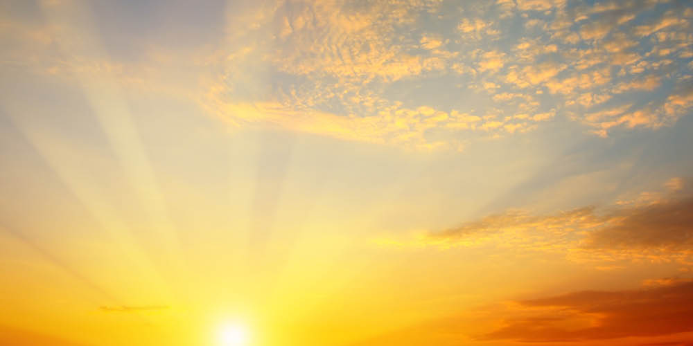 beautiful sun rise and cloudy sky