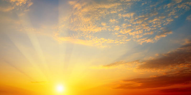 beautiful sun rise and cloudy sky