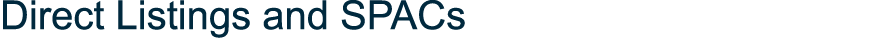Direct Listings and SPACs