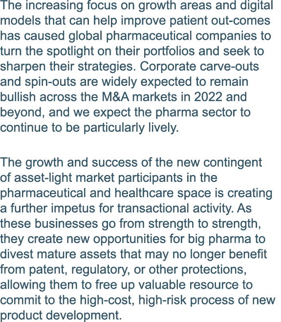 The increasing focus on growth areas and digital models that can help improve patient out-comes has caused global pha   