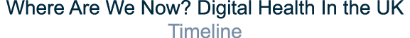 Where Are We Now  Digital Health In the UK Timeline